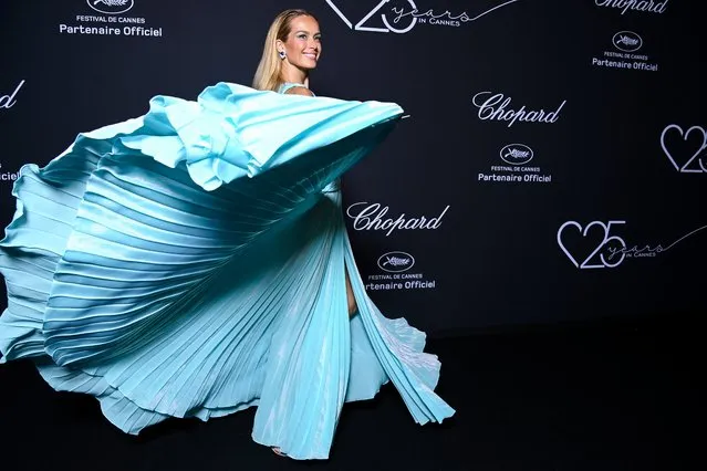 Czech model Petra Němcová wearing Chopard attends the “Chopard Loves Cinema” Gala Dinner at Hotel Martinez on May 25, 2022 in Cannes, France. (Photo by Pascal Le Segretain/Getty Images For Chopard)