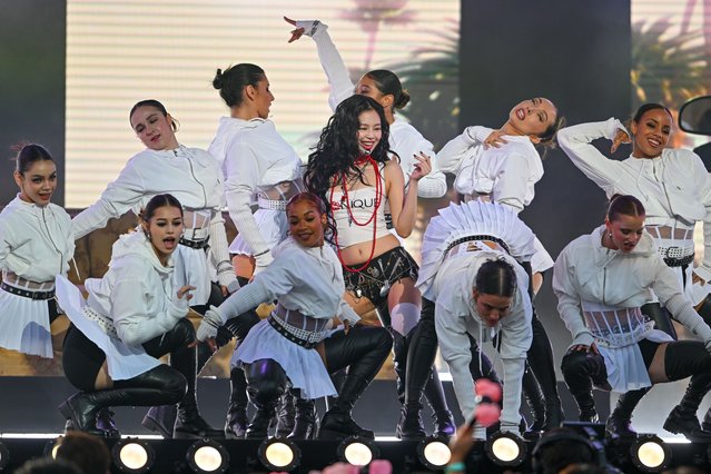 South Korean singer and rapper Jennie Kim is seen on October 15, 2024 in Los Angeles, California. (Photo by PG/Bauer-Griffin/GC Images)