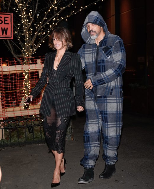 American actress Halle Berry and American singer Van Hunt are seen on February 18, 2025 in New York City.  (Photo by XNY/Star Max/GC Images)