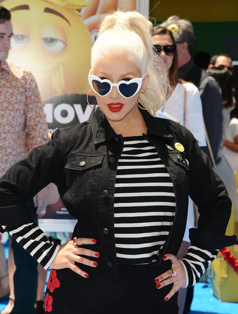 Christina Aguilera attends the premiere of “The Emoji Movie” at Regency Village Theatre on July 23, 2017 in Westwood, California. (Photo by Jason LaVeris/FilmMagic)
