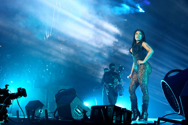 Nicki Minaj performs onstage at the Tidal X: 1020 Amplified by HTC concert at the Barclays Center on Tuesday, October 20, 2015 in Brooklyn, New York. (Photo by Mark VonHolden/Invision for HTC/AP Images)