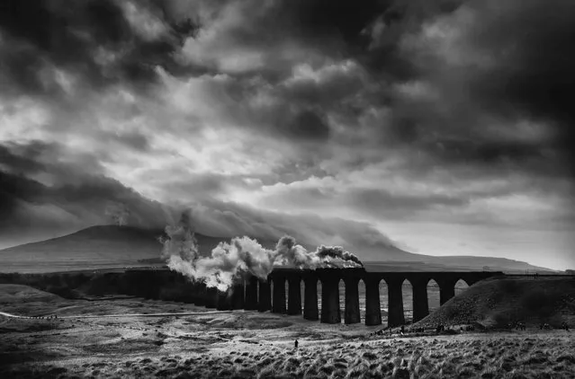 Ribblehead, North Yorkshire. Lines in the Landscape winner. Steam train crossing Ribblehead viaduct. (Photo by Brian Nunn/UK Landscape Photographer of the Year 2020)