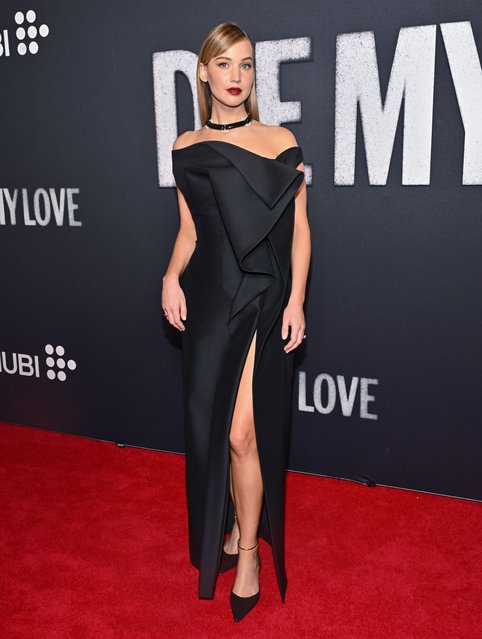 American actress Jennifer Lawrence attends the “Die My Love” New York premiere at AMC Lincoln Square Theater on November 01, 2025 in New York City. (Photo by Andrew H. Walker/Rex Features/Shutterstock)