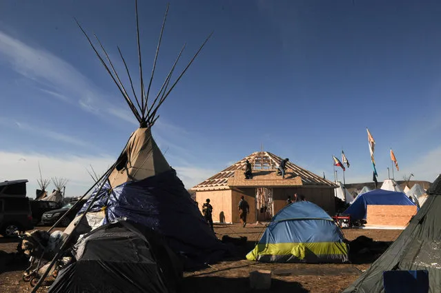 The Oceti Sakowin camp is seen during a protest against plans to pass the Dakota Access pipeline near the Standing Rock Indian Reservation, near Cannon Ball, North Dakota, U.S. November 26, 2016. (Photo by Stephanie Keith/Reuters)