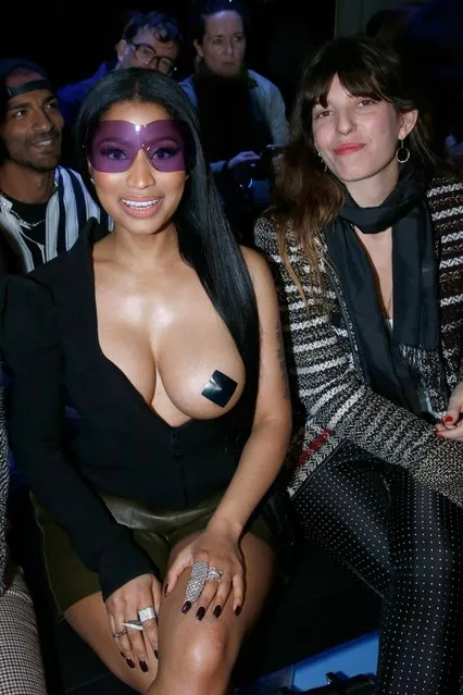 (L-R) Nicki Minaj and Lou Doillon attend the Haider Ackermann show as part of the Paris Fashion Week Womenswear Fall/Winter 2017/2018 on March 4, 2017 in Paris, France. (Photo by Bertrand Rindoff Petroff/Getty Images)