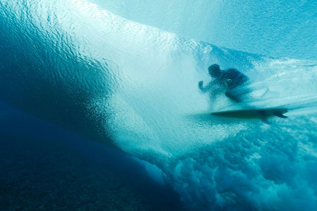 Andy Criere of Spain during training ahead of the Paris Olympics, in Teahupo'o, Tahiti, French Polynesia on July 24, 2024. (Photo by Ben Thouard/Reuters)