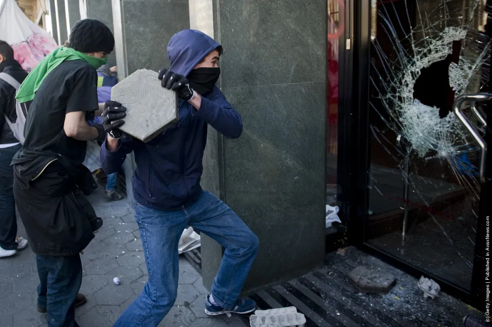 University Students Protest In Barcelona