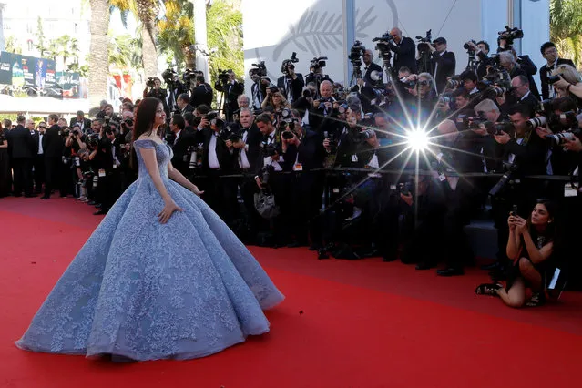 Actress  Aishwarya Rai Bachchan attends the “Okja” screening during the 70th annual Cannes Film Festival at Palais des Festivals on May 19, 2017 in Cannes, France. (Photo by Stephane Mahe/Reuters)