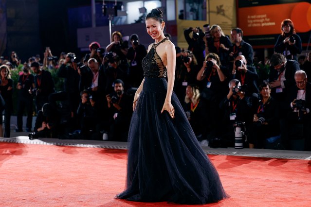 Cast member Son Ye-jin poses on the red carpet for the screening of the movie “No Other Choice” in competition, at the 82nd Venice International Film Festival, Venice, Italy, on August 29, 2025. (Photo by Remo Casilli/Reuters)