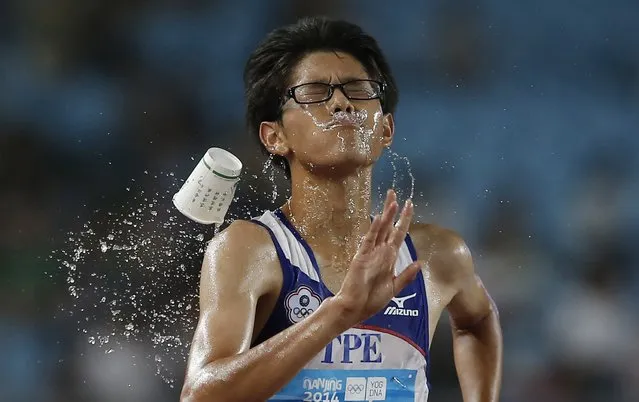 Taiwan's Chang Wei-Lin competes during the men's 10,000m race walk at the 2014 Nanjing Youth Olympic Games in Nanjing, Jiangsu province, in this August 24, 2014 file photo. (Photo by Aly Song/Reuters)