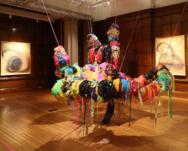 British artist Nnena Kalu's presentation during a press preview for the 2025 Turner Prize at Cartwright Hall Art Gallery in Bradford, Britain, 23 September 2025. The Turner Prize is awarded to a British artist for an outstanding exhibition or presentation during the previous year. The shortlisted artists are Nnena Kalu, Rene Matic, Mohammed Sami, and Zadie Xa. The 2025 Turner Prize is held at Cartwright Hall in recognition of Bradford's status as UK City of Culture 2025. (Photo by Adam Vaughan/EPA)