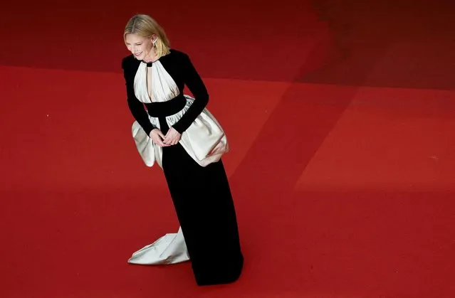 Australian actress Cate Blanchett arrives for the screening of the film “Killers of the Flower Moon” during the 76th edition of the Cannes Film Festival in Cannes, southern France, on May 20, 2023. (Photo by Gonzalo Fuentes/Reuters)