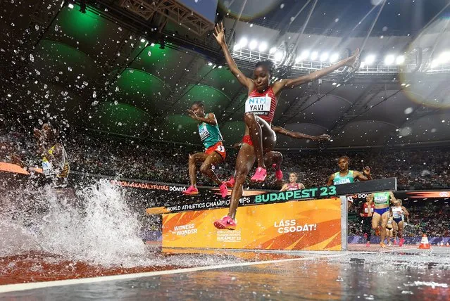 Winfred Mutile Yavi of Bahrain competing in 3000m Steeplechase Women during Day 9 of the World Athletics Championships Budapest 2023 at the National Athletics Centre on August 27, 2023 in Budapest, Hungary. (Photo by Kai Pfaffenbach/Reuters)