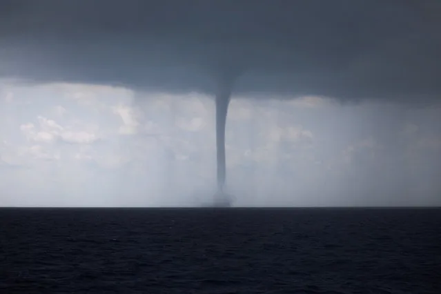 A waterspout is formed during a storm in the Mediterranean Sea, October 1, 2018. (Photo by Alkis Konstantinidis/Reuters)