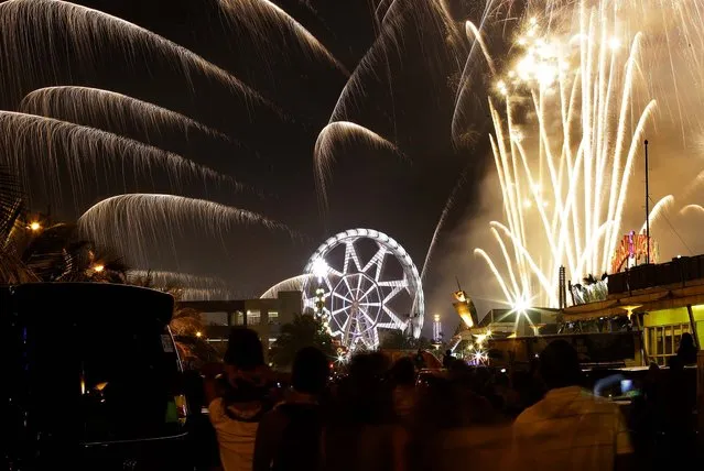 Fireworks light up the sky as Filipinos welcome the New Year in Manila, Philippines. (Photo by Bullit Marquez/Associated Press)