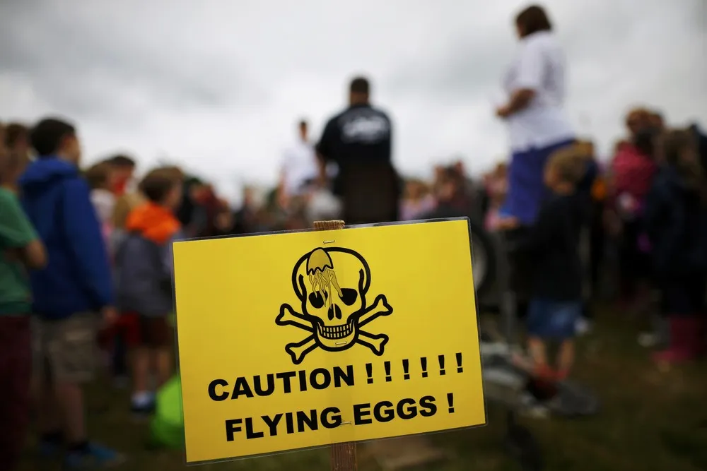 “Caution! Flying Eggs!”