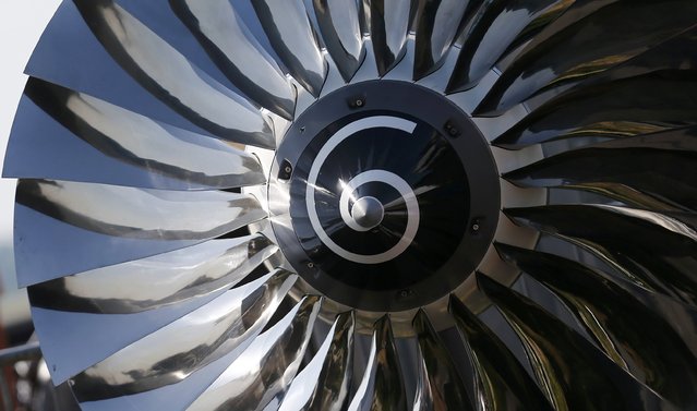 An aircraft turbine is pictured during a preview day for the upcoming ILA Berlin Air Show in Schoenefeld, south of Berlin, Germany, May 30, 2016. (Photo by Hannibal Hanschke/Reuters)