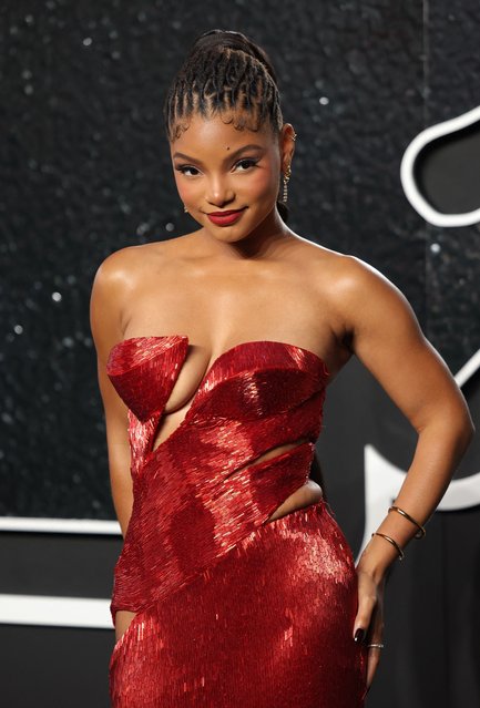 American singer and actress Halle Bailey attends the MTV Video Music Awards in Elmont, New York, U.S., September 11, 2024. (Photo by Andrew Kelly/Reuters)