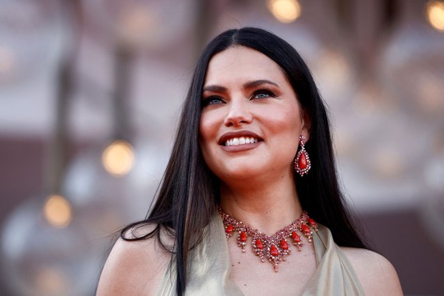 Brazilian model Adriana Lima attends a red carpet for the movie “Maestro” at the 80th Venice International Film Festival on September 02, 2023 in Venice, Italy. (Photo by Guglielmo Mangiapane/Reuters)
