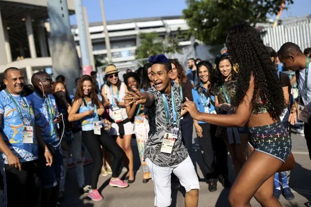 2016 Rio Olympics, Opening ceremony, Maracana, Rio de Janeiro, Brazil on August 5, 2016. Members of the cast arrive to participate in the opening ceremony. (Photo by Alkis Konstantinidis/Reuters)