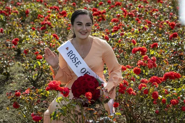 The 2022 International Rose of Tralee Rachel Duffy pictured in the Rose Garden in Tralee Town Park, Ireland after she was named the new Rose of Tralee on August 24, 2022. (Photo by Domnick Walsh/Eye Focus LTD)