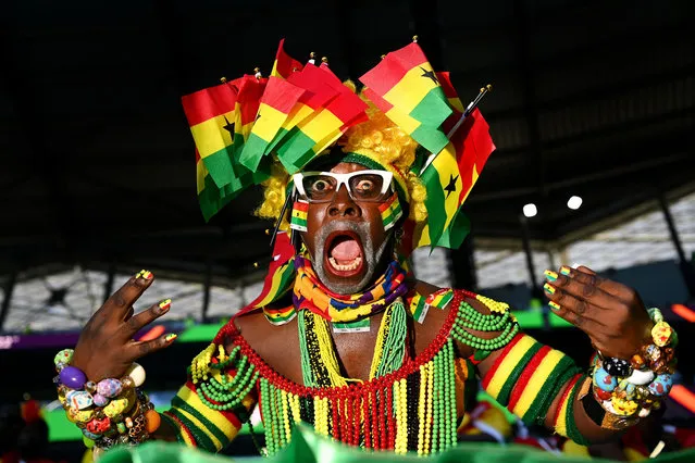 Ghana fans enjoy the pre match atmosphere prior to the FIFA World Cup Qatar 2022 Group H match between Korea Republic and Ghana at Education City Stadium on November 28, 2022 in Al Rayyan, Qatar. (Photo by Claudio Villa/Getty Images)
