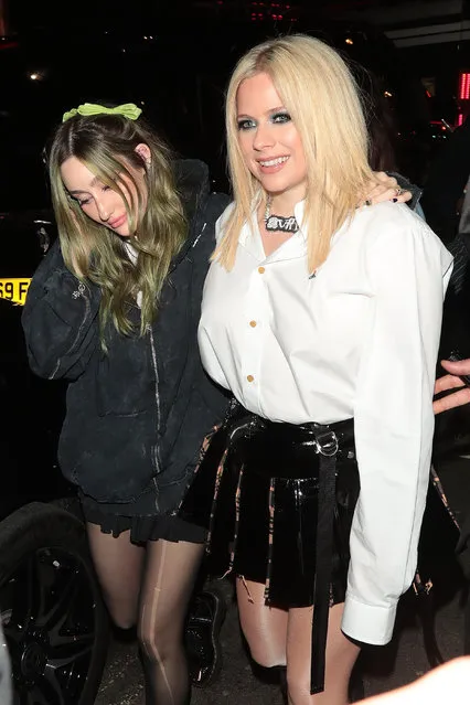 Canadian singer-songwriter Avril Lavigne (R) attends her after party at London Reign Showclub on May 09, 2023 in London, England. (Photo by Ricky Vigil M/Justin E Palmer/GC Images)