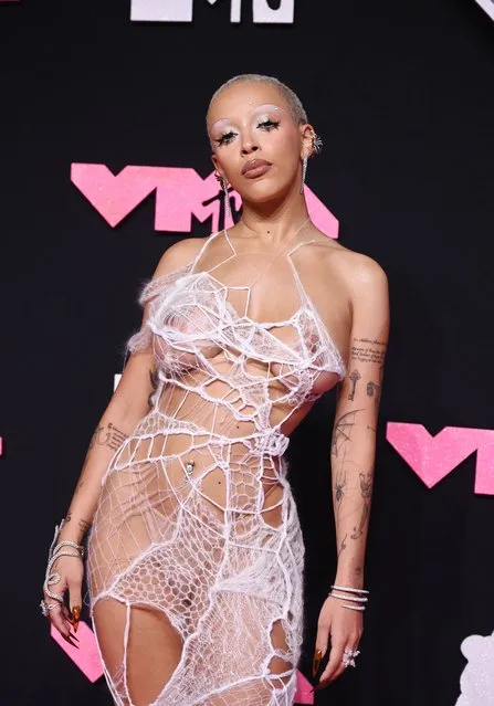 American rapper Doja Cat at the 2023 MTV Video Music Awards held at Prudential Center on September 12, 2023 in Newark, New Jersey. (Photo by Gilbert Flores/Variety via Getty Images)