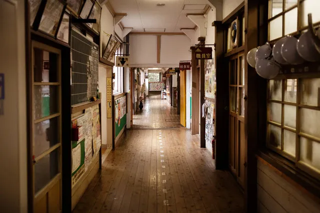Aone’s elementary school has existed for 142 years. At its peak in 1945, its classrooms held 254 students. After the 1960s, a gradual but steady decline set in. (Photo by Ko Sasaki/The Washington Post)