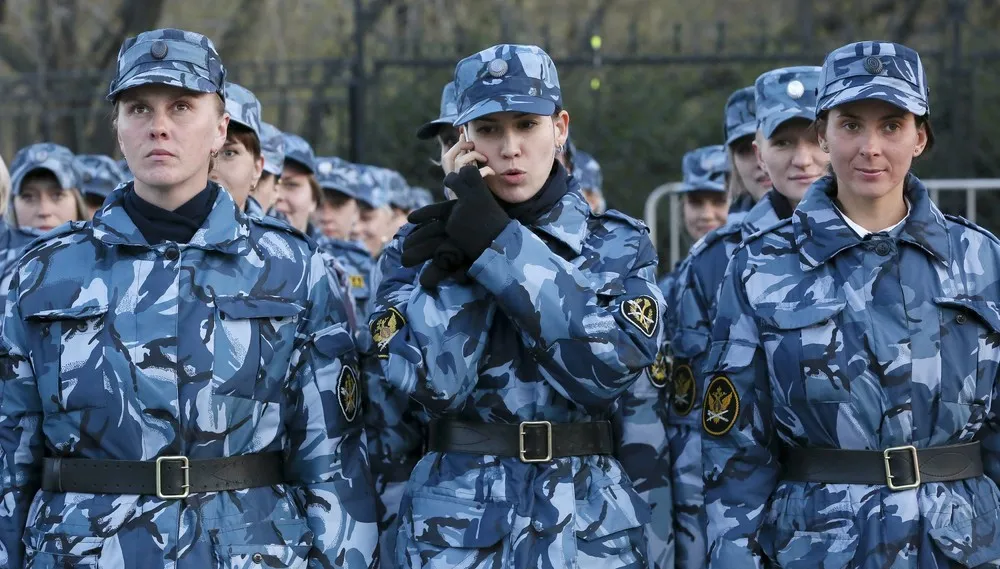 A Rehearsal for the Victory Day Parade in Russia