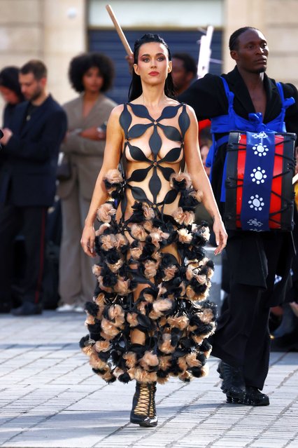 Katy Perry walks the runway during Vogue World: Paris at Place Vendome on June 23, 2024 in Paris, France. (Photo by Marc Piasecki/Getty Images for Vogue)