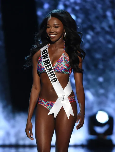 Miss New Mexico USA Naomie Germain competes in the swimsuit competition during the 2016 Miss USA pageant preliminary competition at T-Mobile Arena on June 1, 2016 in Las Vegas, Nevada. (Photo by Ethan Miller/Getty Images)
