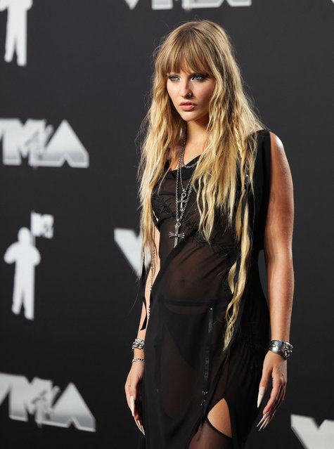 Italian musician and songwriter Victoria De Angelis attends the MTV Video Music Awards in Elmont, New York, U.S., September 11, 2024. (Photo by Andrew Kelly/Reuters)