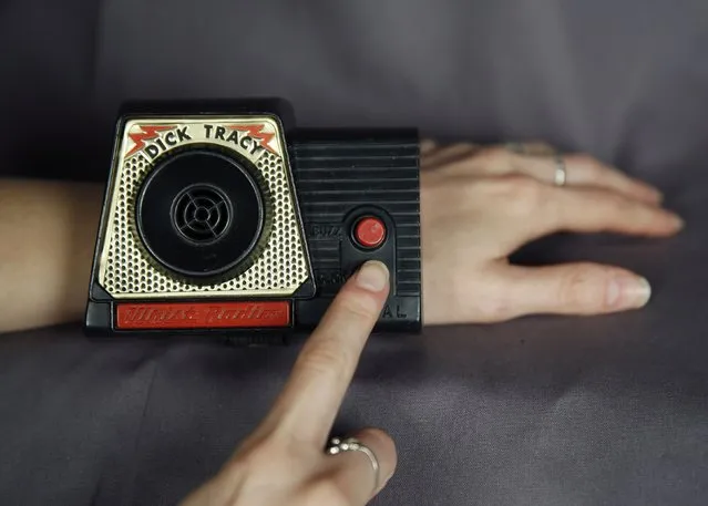 A 1960's era Dick Tracy wrist radio is seen in District Heights, Maryland September 8, 2014. With the expected release this week of the Apple iWatch, which would be the company's first new product since 2010, Tracy's two-way wrist radio from the 1940's could be seen by some as a predecessor to today's smartwatch. Tracy wrist radio courtesy of the National Law Enforcement Museum. (Photo by Gary Cameron/Reuters)