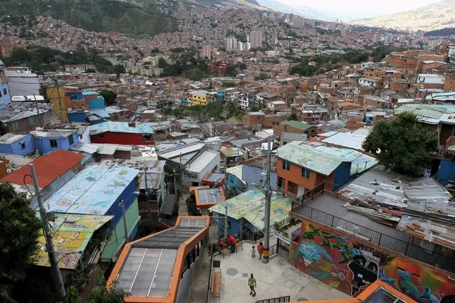 A view from the “Comuna 13” neighborhood in Medellin, Colombia September 8, 2015. (Photo by Fredy Builes/Reuters)