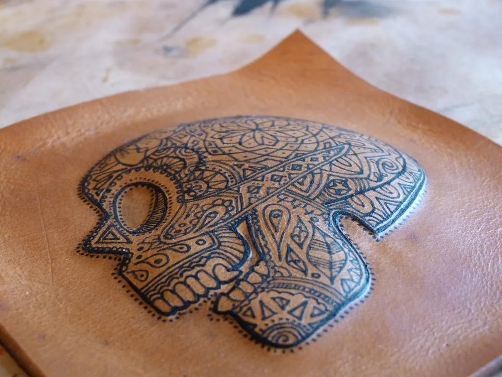 Tattooed Leather Art by Punctured Artefact
