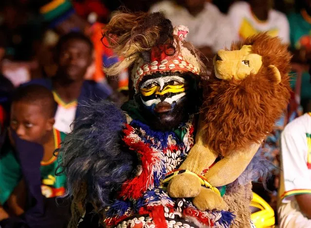 Fans of Senegal ,during the FIFA World Cup Qatar 2022 Round of 16 match between England and Senegal at Al Bayt Stadium on December 4, 2022 in Al Khor, Qatar. (Photo by Zohra Bensemra/Reuters)