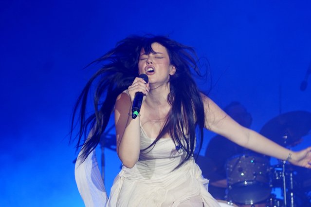 Serbian singer and songwriter Teya Dora performed on the Tesla Universe Stage of Exit Festival 2024 in Novi Sad on July 10, 2024. (Photo by  Antonio Ahel/ATAImages)