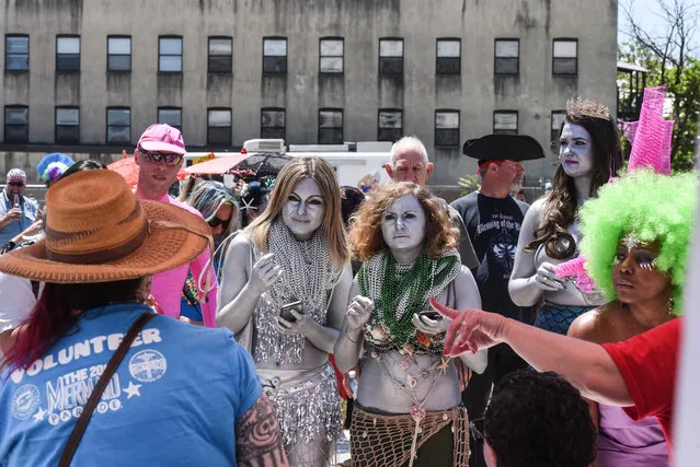 People participate in the 36th annual Mermaid Parade in Coney Island on June 16, 2018 in New York City. (Photo by Stephanie Keith/Getty Images)