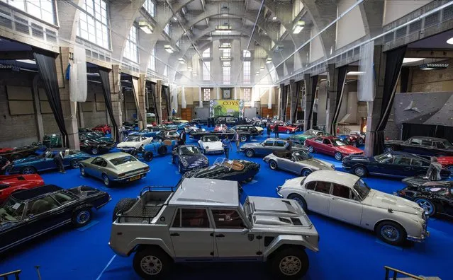 More than 60 classic cars are displayed at the Royal Horticultural Halls on April 11, 2017 in London, England. Coys automobile auctioneers are putting almost 70 classic cars up for auction in their Spring Classics sale in Westminster tomorrow, April 12, 2017. (Photo by Jack Taylor/Getty Images)