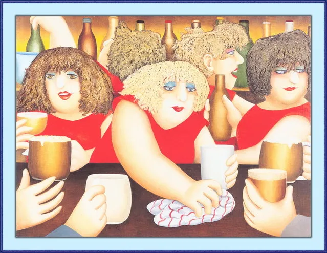 Mop Heads. Artwork by Beryl Cook