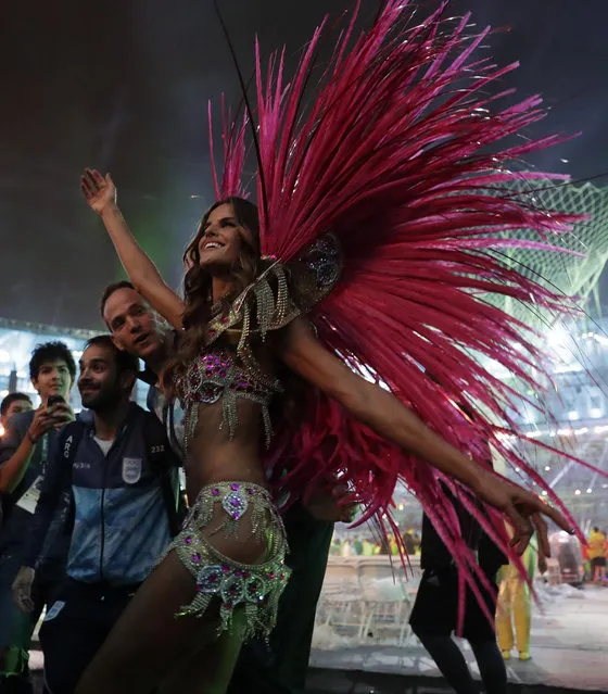 Artists perform during the closing ceremony in the Maracana stadium at the 2016 Summer Olympics in Rio de Janeiro, Brazil, Sunday, August 21, 2016. (Photo by Matt Dunham/AP Photo)