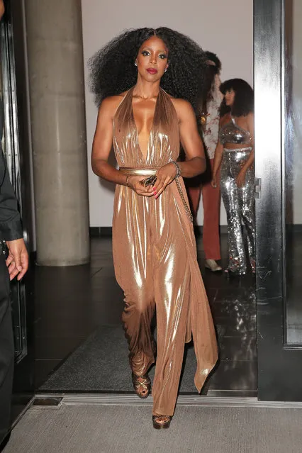 Kelly Rowland and Boyfriend Tim Witherspoon seen holding hands while attending former band member's Soul Train-Themed Birthday Party in New York City on September 6, 2016. (Photo by Felipe Ramales/Splash News)