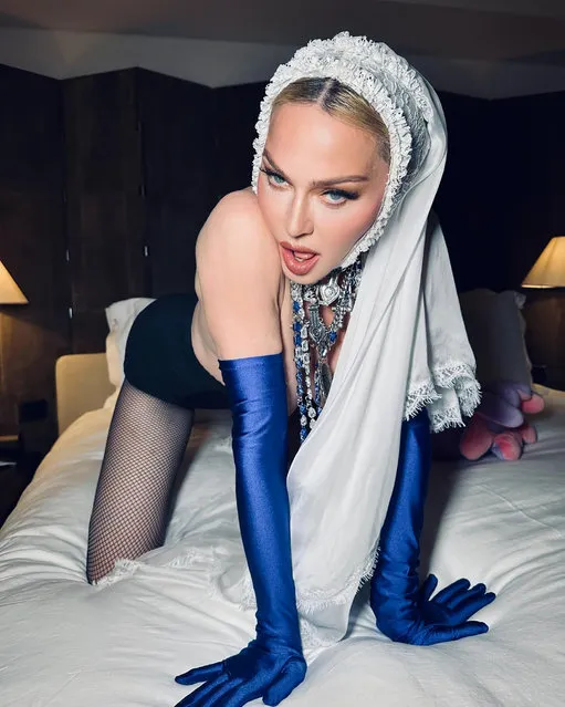 American singer Madonna, 65, shows what she’s made of in a revealing snap which breaches Instagram’s rules on nudity early November 2023. (Photo by Instagram)