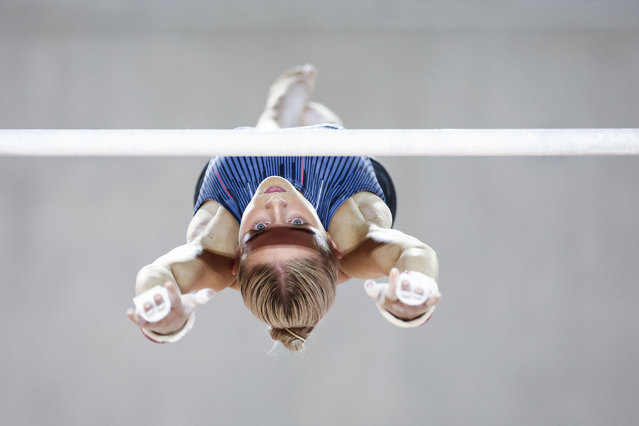 Ruby Evans of Team Great Britain during a Team GB Artistic Gymnastics training session on July 21, 2024 in Reims, France. (Photo by Naomi Baker/Getty Images)