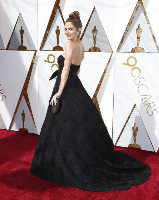 Maria Menounos arrives for the 90th annual Academy Awards ceremony at the Dolby Theatre in Hollywood, California, USA, 04 March 2018. The Oscars are presented for outstanding individual or collective efforts in 24 categories in filmmaking. (Photo by Mike Nelson/EPA/EFE)