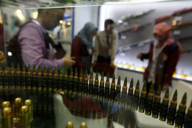 Bullets for M16 rifle as seen at Indo Defence Expo in Jakarta, Indonesia November 2, 2016. (Photo by Reuters/Beawiharta)