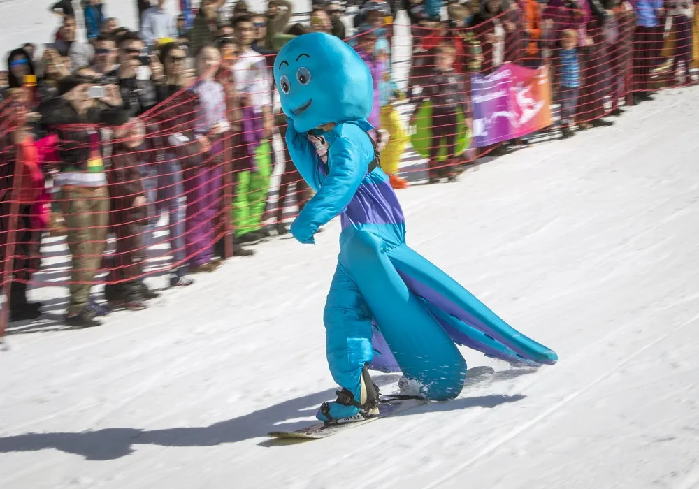 Red Bull Jump and Freeze Competition in Kazakhstan
