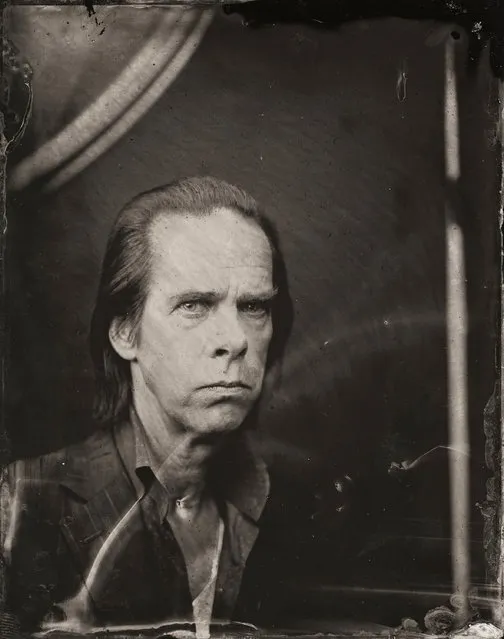 Nick Cave poses for a tintype (wet collodion) portrait at The Collective and Gibson Lounge Powered by CEG, during the 2014 Sundance Film Festival in Park City, Utah. (Photo by Victoria Will/AP Photo/Invision)