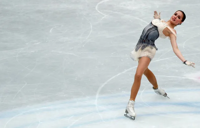 Alina Zagitova in action during the Ladies Short Program during day 1 of the ISU World Figure Skating Championships 2019 at Saitama Super Arena on March 20, 2019 in Saitama, Japan. (Photo by Issei Kato/Reuters)